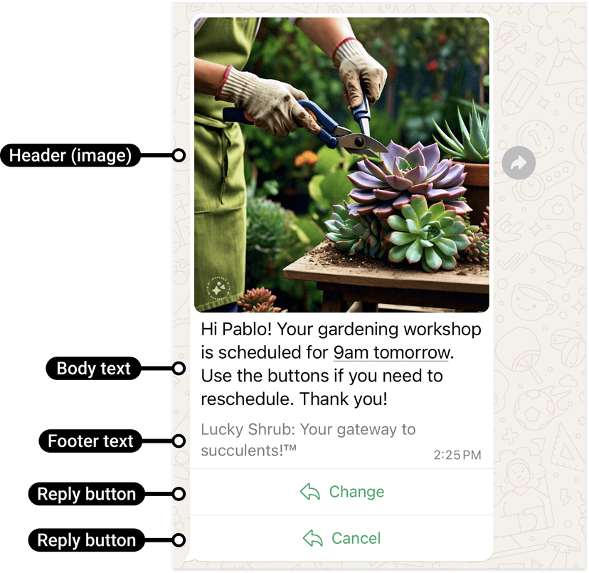 Interactive Reply Buttons Message